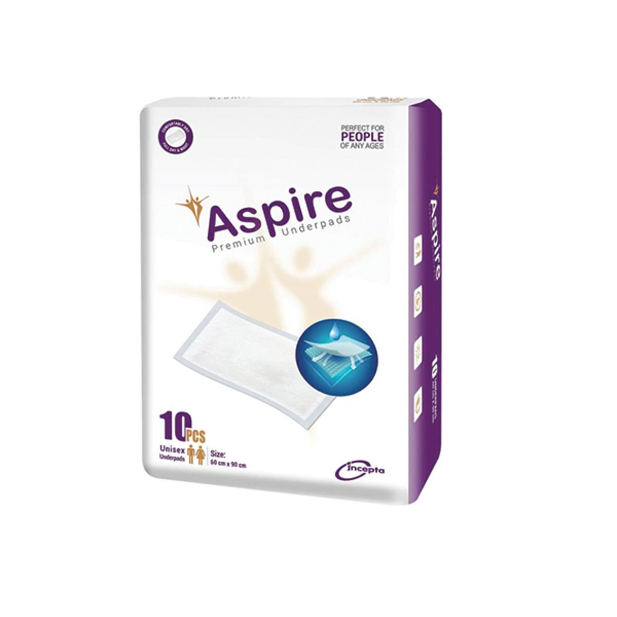 ASPIRE PREMIUM UNDERPADS 10 PCS ( 60 CM X 90 CM )